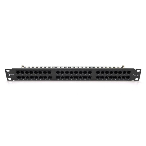 Патч-панель Ritar 48 портiв UTP DUAL кат 6 19 "1U НЕ екранована чорна Q10