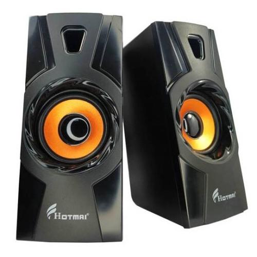 Колонки 2.0 Hotmai HT-09A USB + 3.5mm, 2x2.5W, 20Hz- 18KHz, з регулятором гучності, Black, BOX, Q24