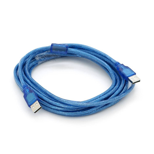 Кабель USB 2.0 RITAR AM/AM, 5.0m, прозорий синій