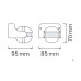Датчик руху + сутінковий LINEA 1000W 220-240V IP44 180 градусів. 95х85х70мм чорний