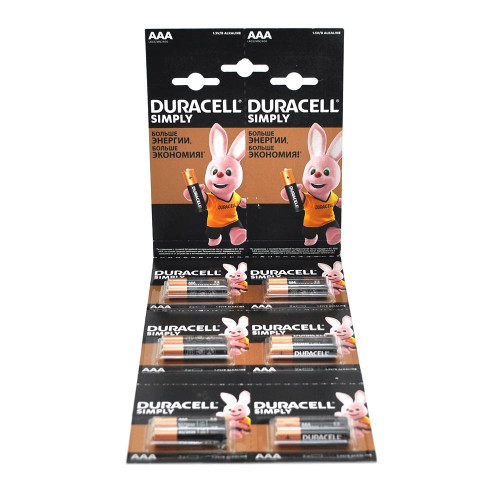 Батарейка лужна DURACELL LR03 (ААА) MN2400, 12шт в блістері, ціна за блістер