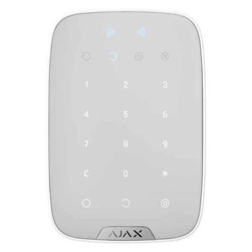 Бездротова сенсорна клавіатура з RFID-зчитувачем та підтримкою Bluetooth Ajax KeyPad Plus white
