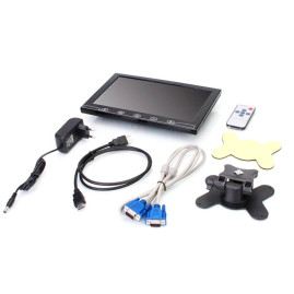Монітор для відеоспостереження 10.1 ", AV + VGA + HDMI + RCAроз'єми, 1024 * 600ips, 12-24V, BOX