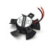 Кулер корпусний JLN3510, 35x35x10mm, 9V/0.09A/0.8W, 2-pin, під пайку, Black, OEM.