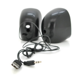 Колонки 2.0 Kisonli V360 для ПК і ноутбука, USB + 3.5mm, 2x1.5W, 20Hz- 20KHz, Orange, BOX, Q50