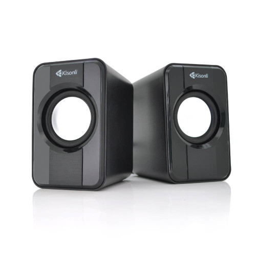 Колонки 2.0 Kisonli S-444 для ПК і ноутбука, USB + 3.5mm, 2x3W, 20Hz- 20KHz, Black, BOX, Q60