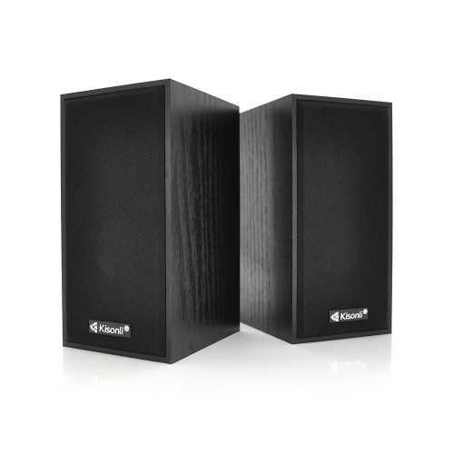 Колонки 2.0 Kisonli T-004для ПК і ноутбука, USB + 3.5mm, 2x3W, 20Hz- 20KHz, Black, BOX, Q40