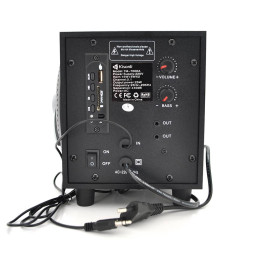 Колонки 2.1 Kisonli TM-7000A, для ПК і ноутбука, живлення 220V + jack 3.5mm, 15W+2x5W, 20Hz- 20KHz, з сабвуфером, bluetooth, Black, BOX, Q6