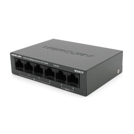 Комутатор POE Mercury MS06CP з 4 портами POE+ 2 порти UP-Link 100Мбіт, БП в комплекті, Q20