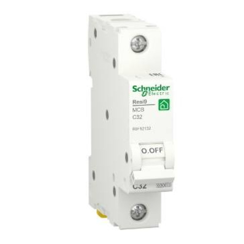 Автоматичний вимикач змінного струмуSchneider RESI9 32А, 1P, крива, 6кА