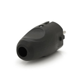 Вилка із заземленням 10/16А 250V A712B, Black, Q35