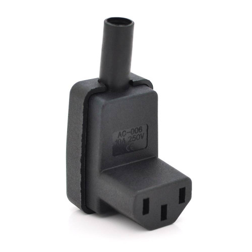 Триконтактний роз'єм IEC320 C13 (кутовий 90°) мама, 250V, 10A, під пайку Q50/500