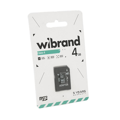 Карта пам'яті Wibrand microSDHC Class 4, 4GB