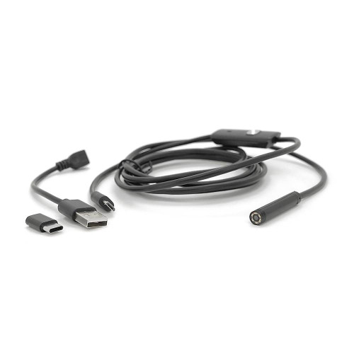 2 в 1 MicroUSB/PC HD ендоскоп, міні камера 7.0 мм, м'який провод, 2м