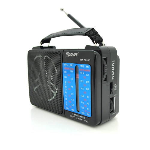 Радіоприймач GOLON RX-A06AC, LED, 2x3W, FM радіо, корпус пластмас, Black, BOX