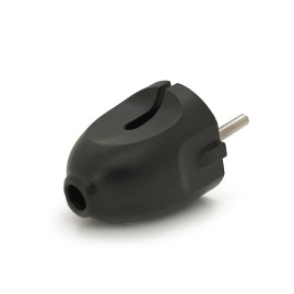 Вилка без заземлення 6А 250V A113B, Black Q50