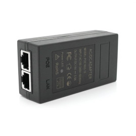POE інжектор 15V 0.8A (12Вт) з портами Ethernet 10/100Мбіт/с, без кабелю живлення