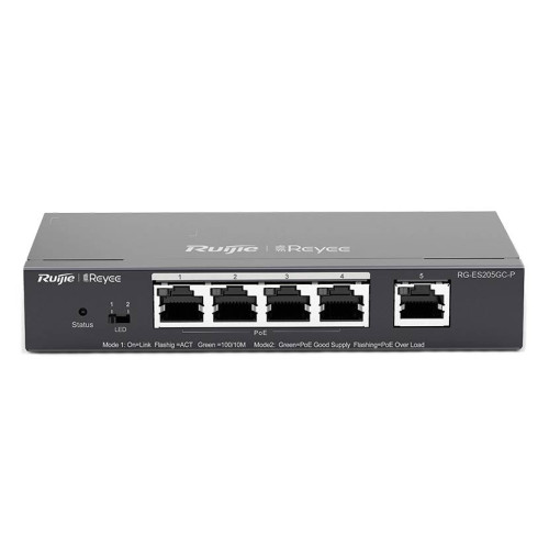 5-портовий гігабітний інтелектуальний POE комутатор Ruijie RG-ES205GC-P