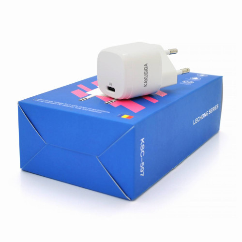 СЗУ AC100-240V KAKUSIGA KSC-597 LECHONG PD20Wfast charger, White, Box