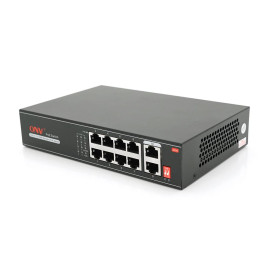 8ми портовий PoE комутатор з автоперезапуском ONV-H1108PLD, 8хРоЕ 100 Мбіт + 2хUplink 100 Мбіт до 250м, IEEE802.3af/at, загальна потужність 120Вт