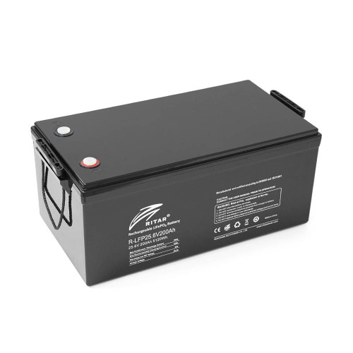 Акумуляторна батарея Ritar LiFePO4 25,6V 200Ah BMS100A@8S (522 х 240 х 219) Q1