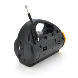 Радіоприймач GOLON RX-711BT, FM радіо, Вхід microSD, USB, AUX, корпус пластмас, Black, BOX