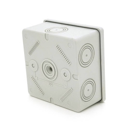 Коробка розподільна, СOURBI 80х80х40 сіра гладкостенная, IP65 (негорюча)