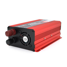 Інвертор напруги ST600CP (DC:300W), 12/220V з апроксимованою синусоїдою, 1 універсальна розетка, крокодили, BOX