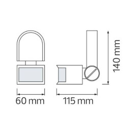 Датчик руху + сутінковий 1000W 220-240V IP44 180 градусів. 140x115x60мм чорний