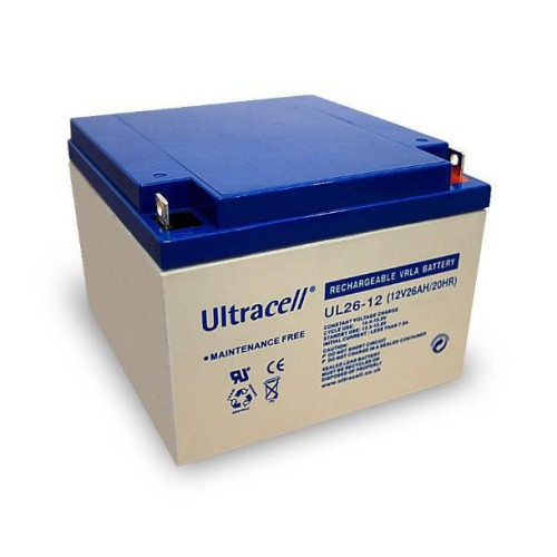 Акумуляторна батарея Ultracell UL26-12 AGM 12V 26 Ah(167x 175 x 125) White Q1/180
