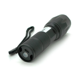 Ліхтар ручний CATA CT-8025, 1LED Cree XM-L T6, 10W, 5 режимів, ZOOM, 18650/3400 вбудований, Black, IP44, microUSB, 132х33х27мм, BOX