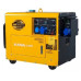 Генератор дизельний KDK7500SCA, 1-фазний 230V, 50Hz, 6.9kVA/5.5kW, бак 14,5 л, витрата 1,65 л/год, пуск: стартер (без АКБ), 850x550x720 мм, 160 кг