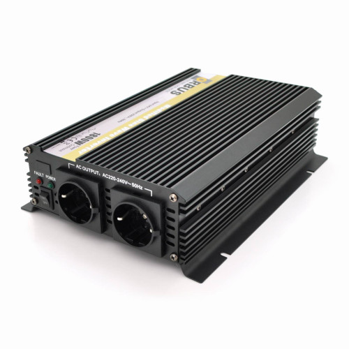 Інвертор напруги ORBUS ORMS24-1800 (1800Вт), 24/220V, approximated, 2 Shuko, клемні дроти, 5 запобіжників, Box.Q20