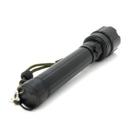 Ліхтар ручний Bailong BL-L-6-P90, 1LED P90, 50W, 3 режими, ZOOM, 2х18650/12800 Black, IP44, кабель USB-micro, 230х50х32мм, BOX