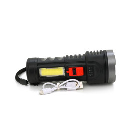Ліхтарик ручний LATERNA L-822, 5WLED+COB, пластик, вбудований акумулятор, IP40, 145х56х45, USB кабель
