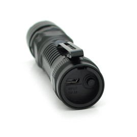 Ліхтар ручний POWERMASTER MS-811, 1LED Cree Q5, 10W, 3 режими, ZOOM, 18650/2400 вбудований, Black, IP44, microUSB, 121х29х25мм, BOX