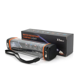 Лампа для кемпінгу Uyled UY-X5mini, 4+1 режим, магніт, корпус-пластик, водостійкий, IP65, вбудований акумулятор 2500mAh, USB кабель, 6000K, BOX