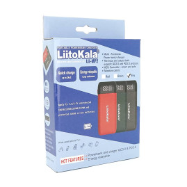 ЗУ LiitoKala Lii-MP2, функція Powerbank, USB/Type-C, LED display, підтримує Li-ion, 3.7V/1.2V AA/AAA 18650/18700/20700/21700