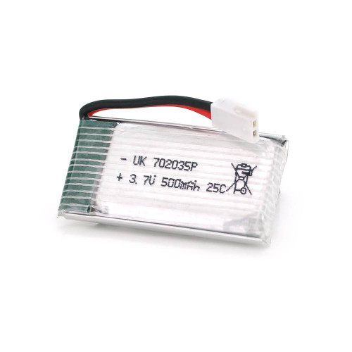Акумулятор 7*20*35P 25C, 3.7V (500mAh), 2 контакти