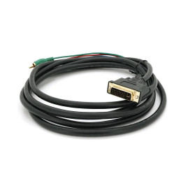 Кабель DVI (тато)-3RCA (тато), 3m, 2 ферит, Black, ОЕМ
