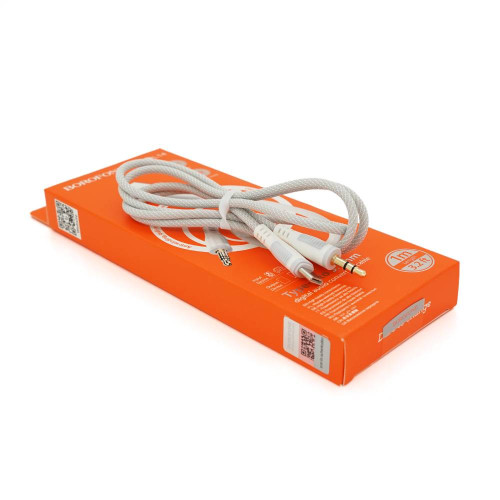 Кабель Borofone BL14 Jack 3.5mm(M) =>Type-C(M), 1м, White, Box