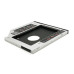 Адаптер підключення HDD 2.5'' 9.0 mm у відсік привода ноутбука SATA/mSATA (HDC-25), корпус aluminum, Blister, Q100