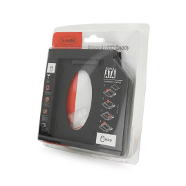 Адаптер підключення HDD 2.5 '' 9.5 mm в відсік приводу ноутбука SATA / mSATA (HDC-25), корпус plastic, Blister,Q100