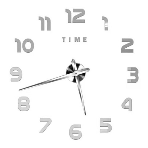 Настінний 3D годинник ZH17520, 120cm, Silver