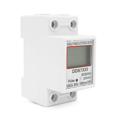Однофазний електронний лічильник на DIN-рейку, 220V, LCD + підсвічування