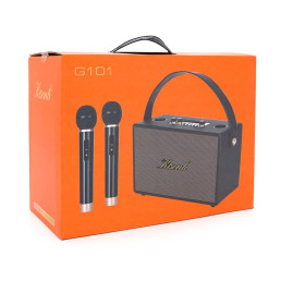Колонка Kisonli G101 Bluetooth 5.0,Two microphone, 2х15W, 2400mAh, USB, DC: 5V/1A, BOX, Black, Q8