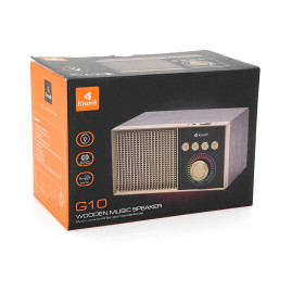 Колонка Kisonli G10 Bluetooth 5.0, 1х5W, 1200mAh, USB/TF/BT/FM/AUX, DC: 5V/1A, Wooden, BOX, Q50