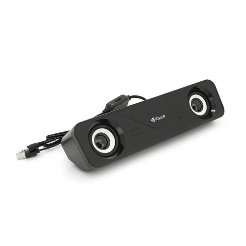 Колонки 2.0 Kisonli i-610, для ПК і ноутбука, USB + 3.5mm, 2x3W, 20Hz- 20KHz, Black, BOX, Q60