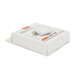 Перехідник KIN KY-178 Lighting(M) => Jack 3.5mm(F)+Lighting(F), White, Box