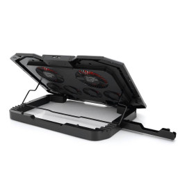 Підставка для ноутбука IceCoorel K9, 10-17", 2*100mm 1400±10% RPM + 4*70mm 2500±10%RPM, 2xUSB2.0 + підставка для мобільного телефону